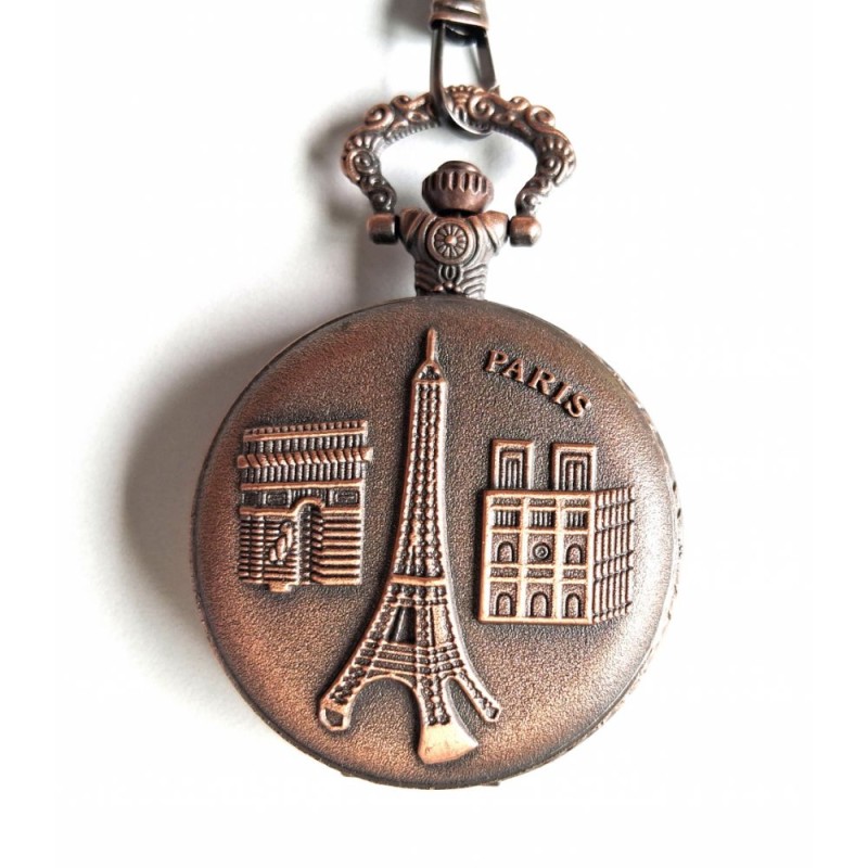 Montre à gousset Cuivre Paris 3 monuments GM