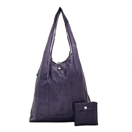 Sac cabas pliable noir "Cubes" – Eco Chic