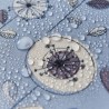 Sac cabas pliable gris " Fleurs années 50 – Eco Chic