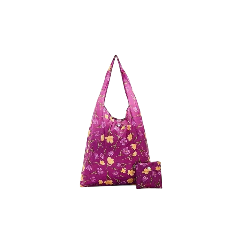 Sac cabas pliable Violet "Crocus" – Eco Chic