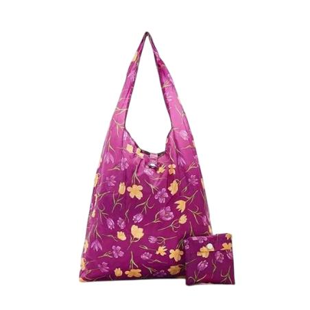 Sac cabas pliable Violet "Crocus" – Eco Chic