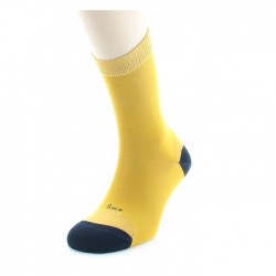 CHAUSSETTES HOMME SOIE TOURNESOL BLEU - BERTHE AUX GRANDS PIEDS