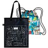 Sac à dos/ Cabas réversible LOQI "Couronne et Crâne" - Jean-Michel Basquiat