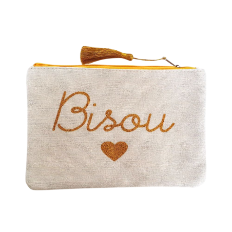 Pochette plate message "Bisou"