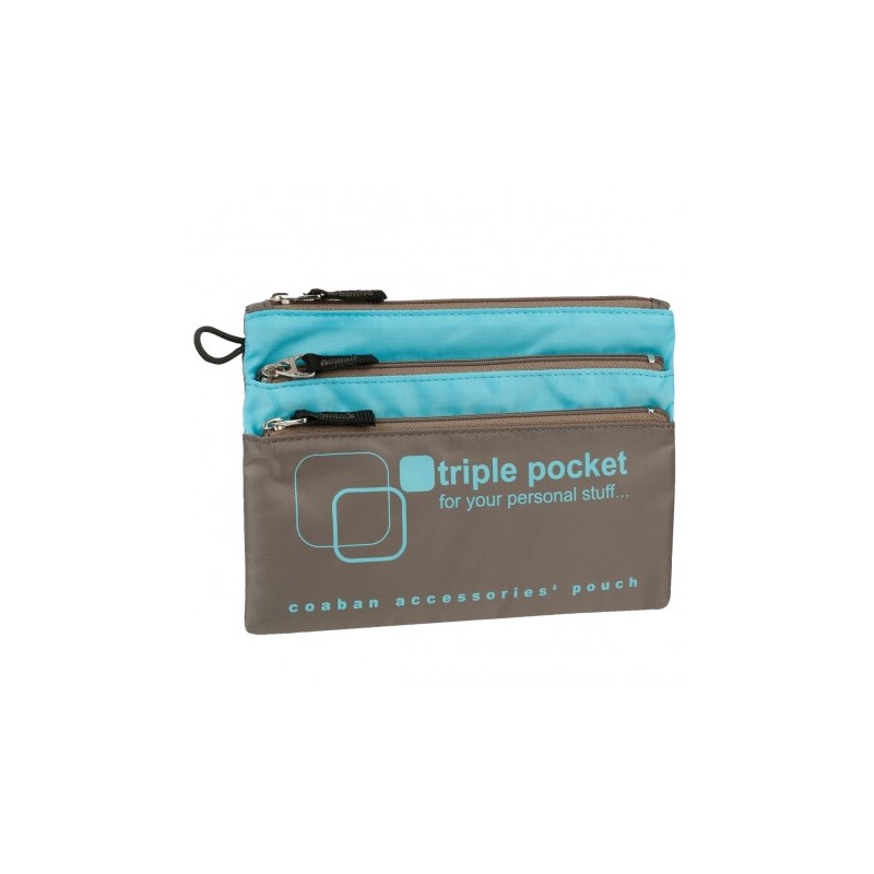 Triple pocket Gris/Turquoise - Coaban