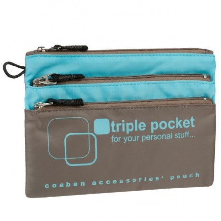 Triple pocket Gris/Turquoise - Coaban