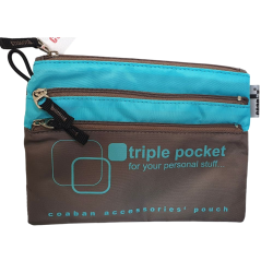 Triple pocket Gris/Turquoise - Coaban