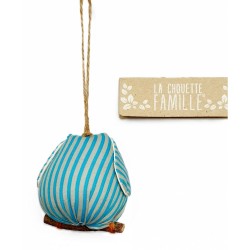 La chouette famille - Solo - Bleu à rayures grises