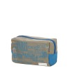 Trousse Cute Pouch Coaban Taupe/Bleu