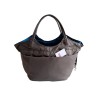 Petit Sac trapèze "Bonbon" Coaban Bleu réversible Gris