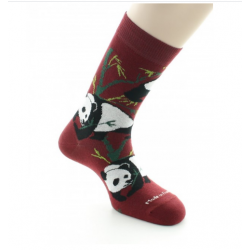 Chaussettes Panda bordeaux Dagobert à l’envers