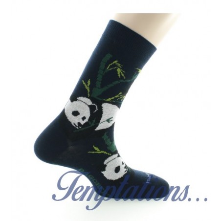 Chaussettes Panda marine Dagobert à l’envers