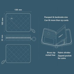 ÖGON Smart Wallets orange Portefeuille femme en aluminium matelassé