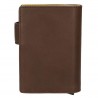 Porte-cartes vertical Arrow bicolor marron/ocre - Pepe Jeans