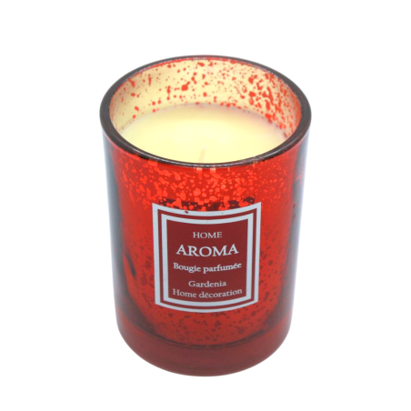 Bougie parfumée Gardénia Home Aroma rouge