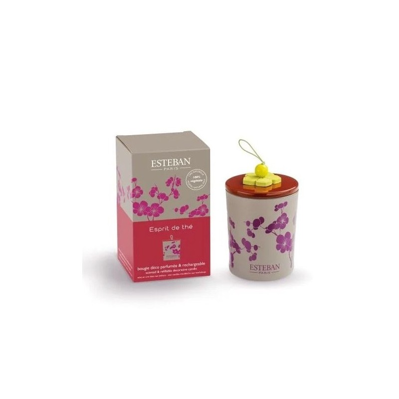Bougie déco rechargeable Esprit de thé