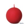 Bougie Boule Velours Chic 7 cm Rouge - Bougie La Française