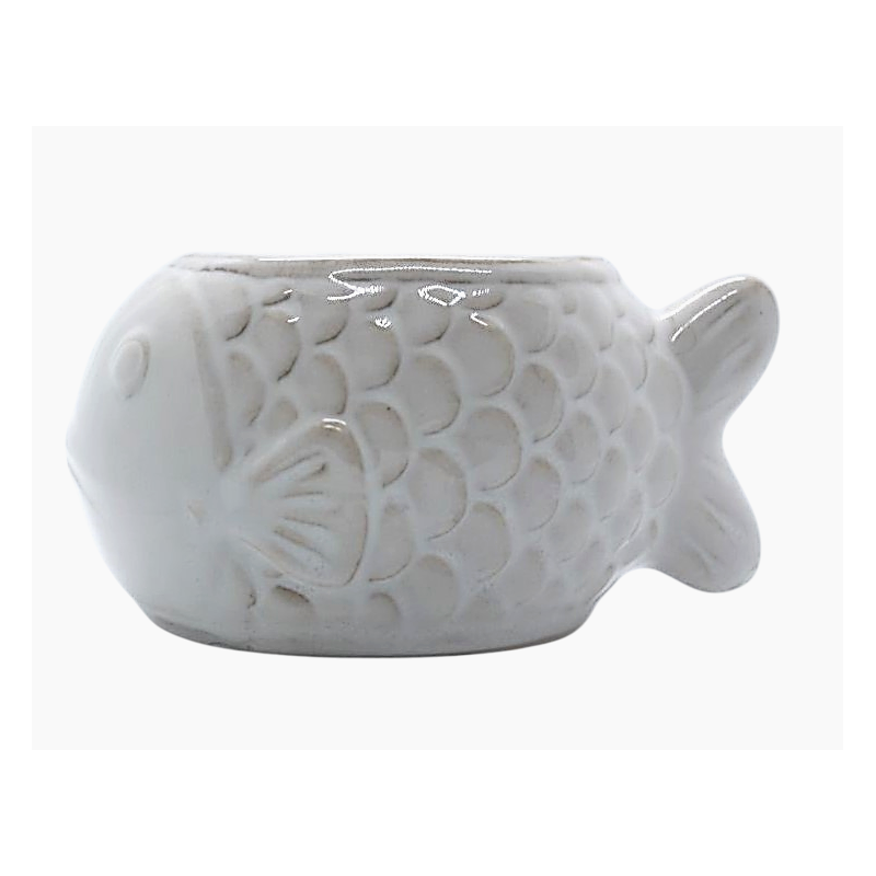 Bougie Woodwick  Fougere céramique poisson