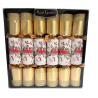Boite de 6 crackers or motif oiseaux