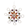 Flocon de neige mordoré en perle décor de noël