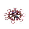 Flocon de neige rose en perle décor de noël