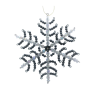 Flocon de neige blanc et noir en perle - Décor de noël