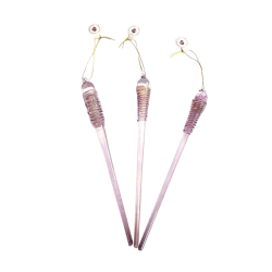 Gouttes en verre rose -...