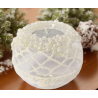 Porte lumignon en verre décoration perle et paillettes - Goodwill