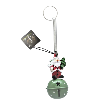 Décoration de noël ressort grelot en métal avec personnage