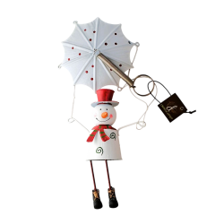 Décoration de noël à ressort Bonhomme de neige en parachute