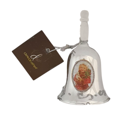 Cloche de noel argentée  –...