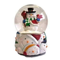 Boule à neige musicale Bonhomme de neige - The San Francisco Music Box
