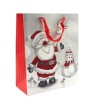 Sac cadeau Père Noël et Bonhomme de neige 32 x 26 x 10.5 cm