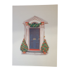 Carte double de noël "Porte bleue festive " - Rossi