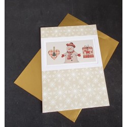 Carte de Noël double "Bonhomme de neige" - Picture Palace