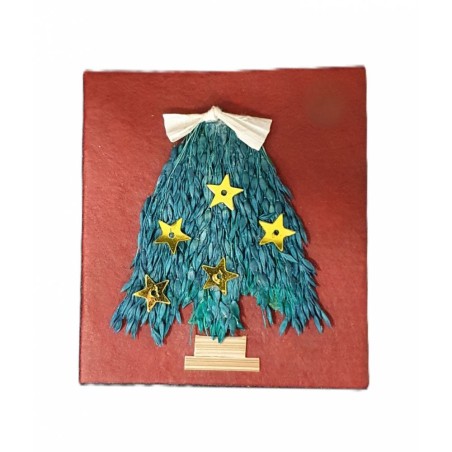 Mini carte doubles Sapin de Noël sur fond vert - Papertree