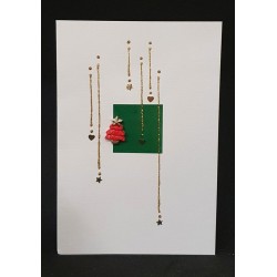 Carte de Noël Sapin rouge