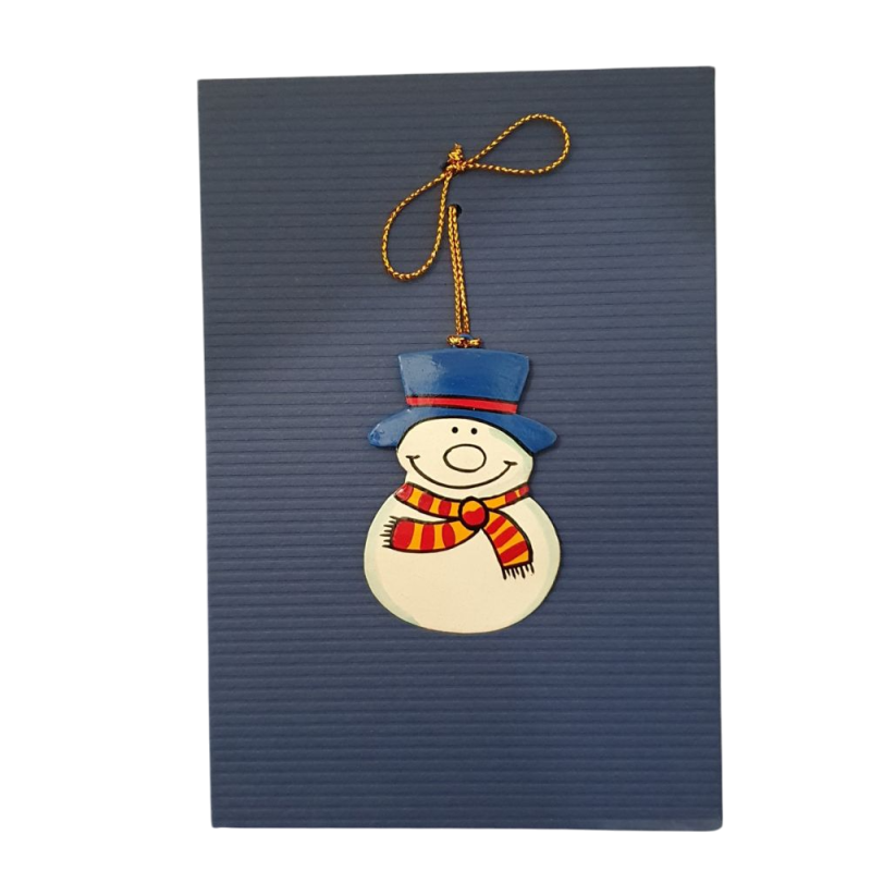 Carte double de Noël « Bonhomme de neige »