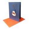 Carte double de Noël « Bonhomme de neige »