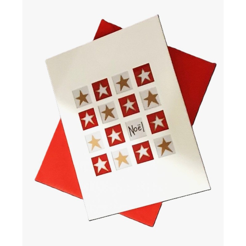 Carte double de Noël « Étoiles»