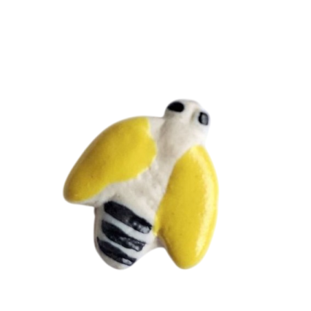 Miniature en céramique – Abeilles aux ailes jaunes