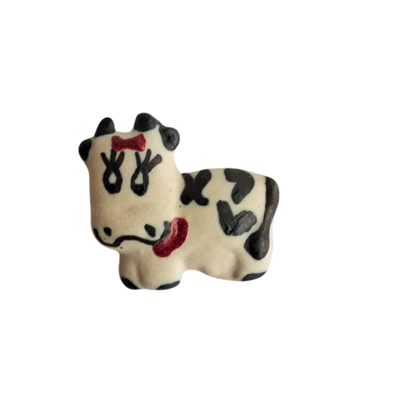 Miniature en céramique – Vache coquette
