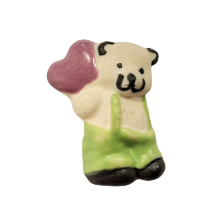 Miniature en céramique – Ourson amoureux