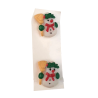 2 Boutons Bonhomme de neige avec balai et couronne - DMC