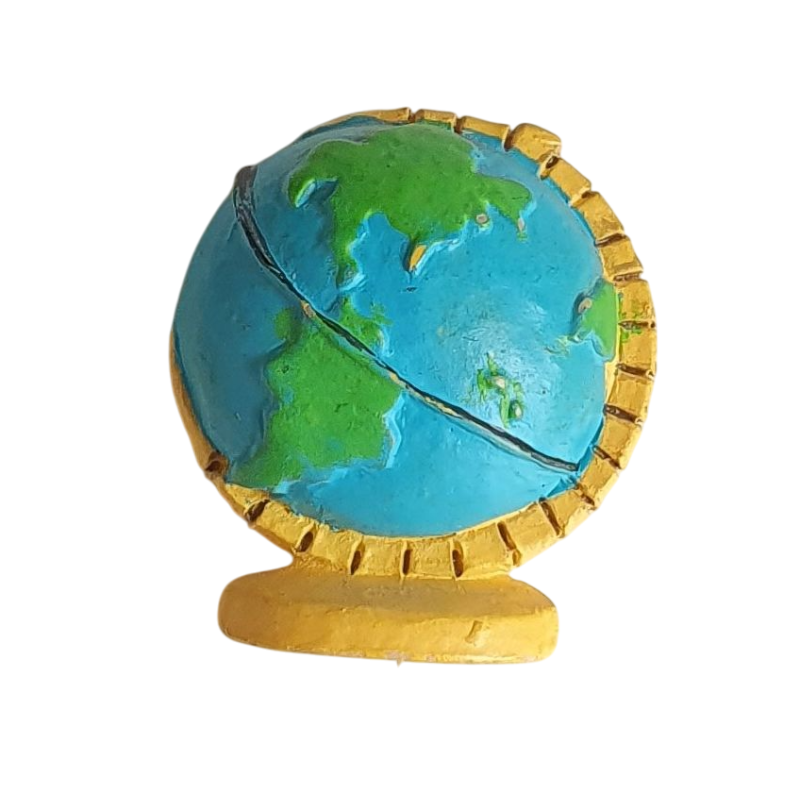 Bouton JHB "Mappemonde"