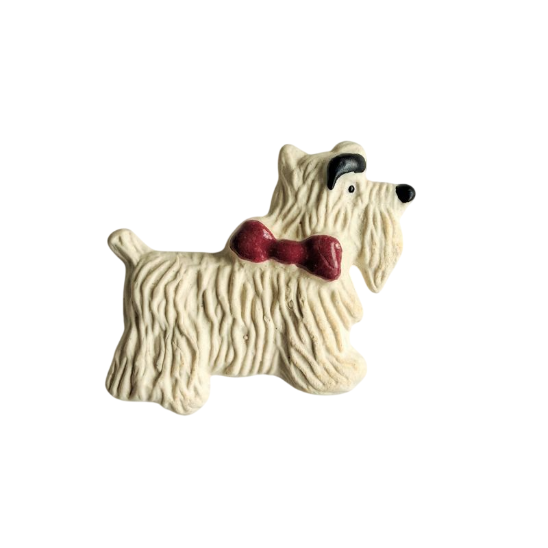 Miniature en céramique – Chien Scottish blanc
