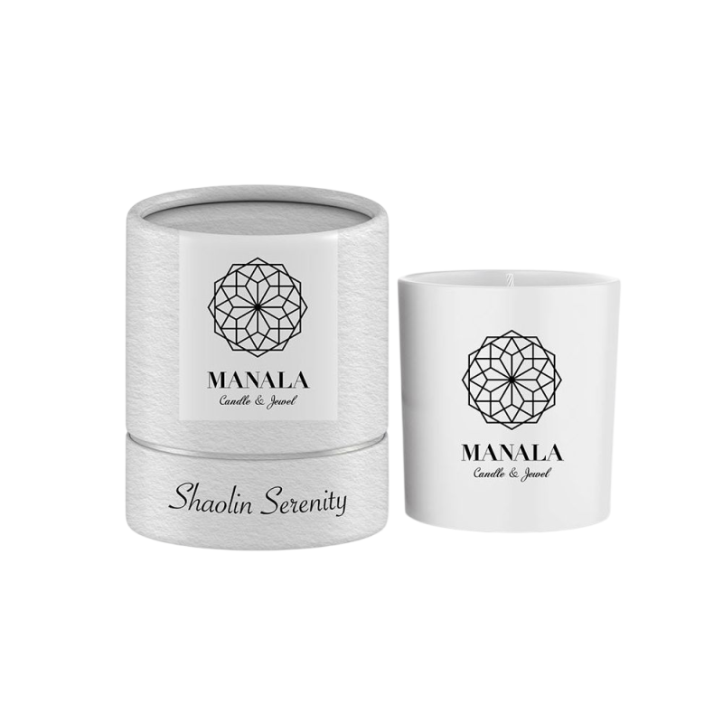 Bougie Manala parfumée avec Bijou - Blanc Maori Power