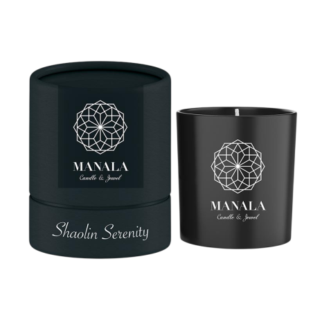 Bougie Manala parfumée avec Bijou - Noir Shaolin Sérinity