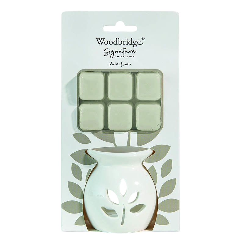 Brûle parfum & cire parfumée pur Lin - Woodbridge - Collection Signature