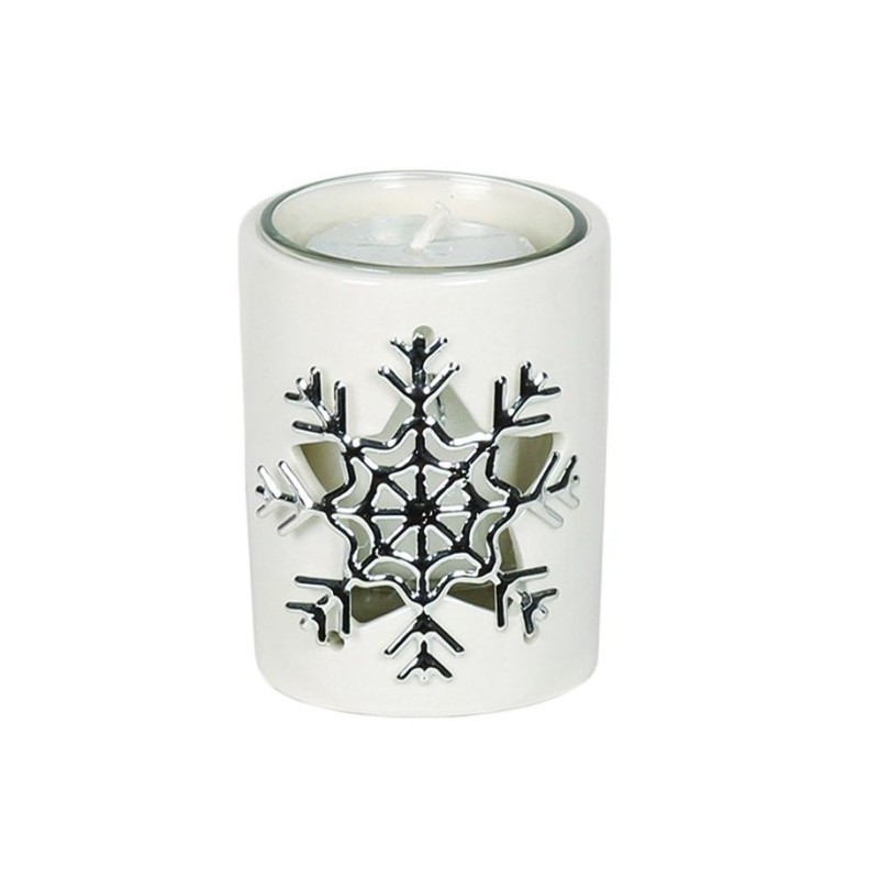 Photophore de Noël Flocon de neige en mètal - Goose Creek